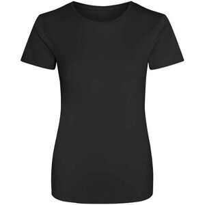 Just Cool Womens/Ladies Sports Plain T-Shirt / Jet Black